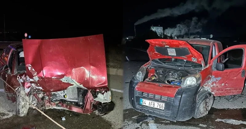 Uşak’ta araçlar birbirine girdi: 2’si çocuk 6 yaralı