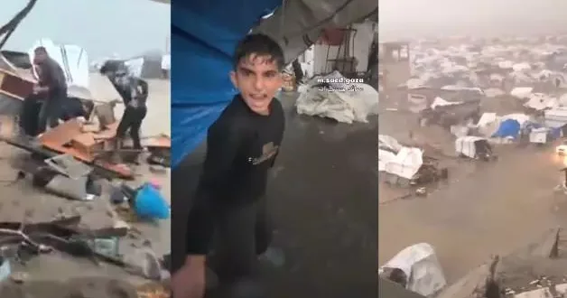 Gazze de çadırlar sular altında! Küçük çocuk ümmete seslendi: Paramparça olduk