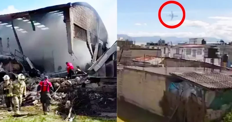 Meksika da uçak düştü! Kurtulan olmadı