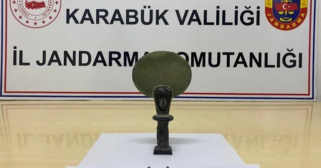 Karabük te Antik Mısır dönemine ait heykel ele geçirildi Karabük Haberleri