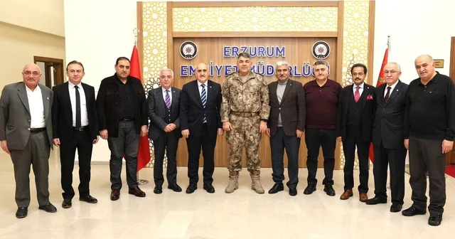 Kent Konseyi nden Emniyet Müdürü Karaburun a hayırlı olsun ziyareti Erzurum Haberleri