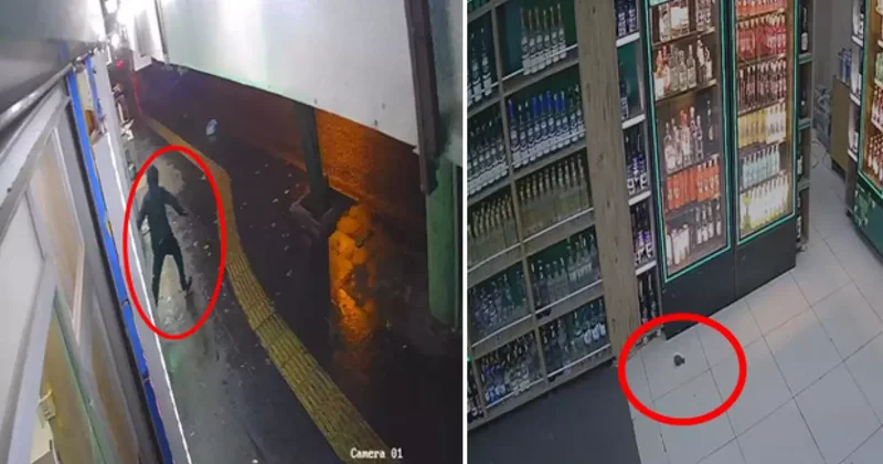 Markete bomba atan 2 çocuk yakalandı! O anlar kamerada