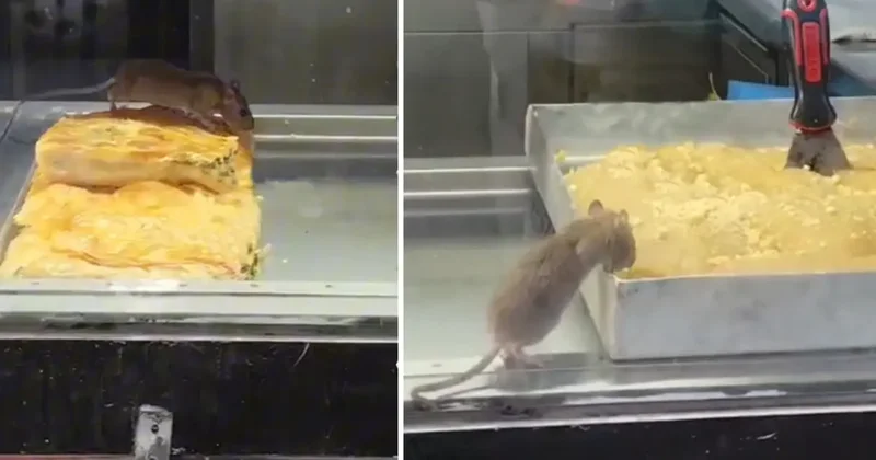 Burası Hindistan değil Türkiye! Böreği insanlardan önce fare yedi