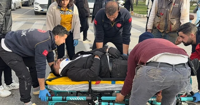 Yayaya çarpmamak için motosikleti devirdi: 1 yaralı Adıyaman Haberleri