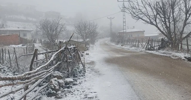 Vezirköprü de mevsimin ilk kar yağışı Samsun Haberleri