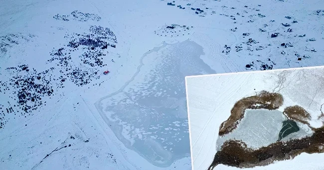 Kar yağışının ardından dondu! Kesin korunacak hassas alan olarak tescillenmişti