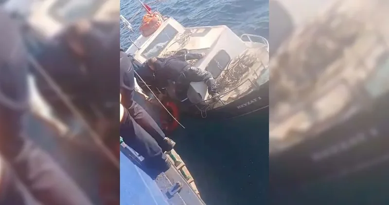 Feribottan denize atladı! Balıkçılar seferber oldu