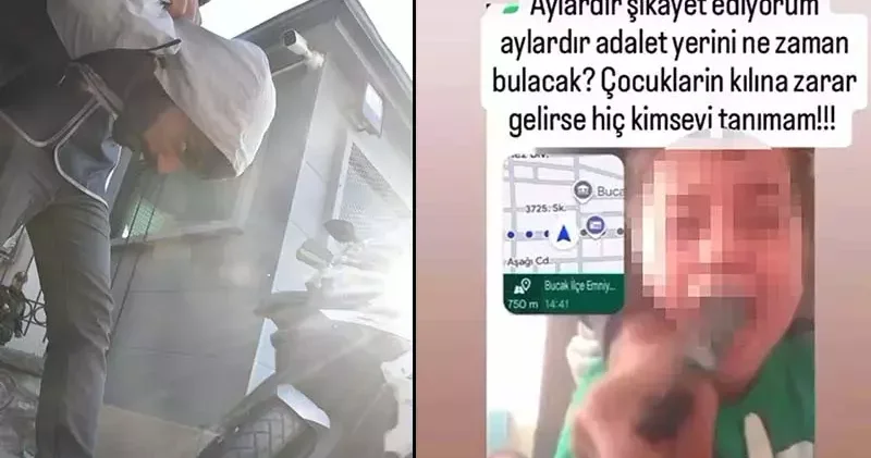 Çocuklarının boğazına bıçak dayayan babaya tahliye