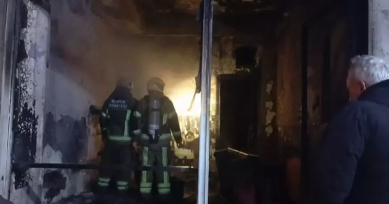 Bursa da çay ocağında gece yarısı yangın