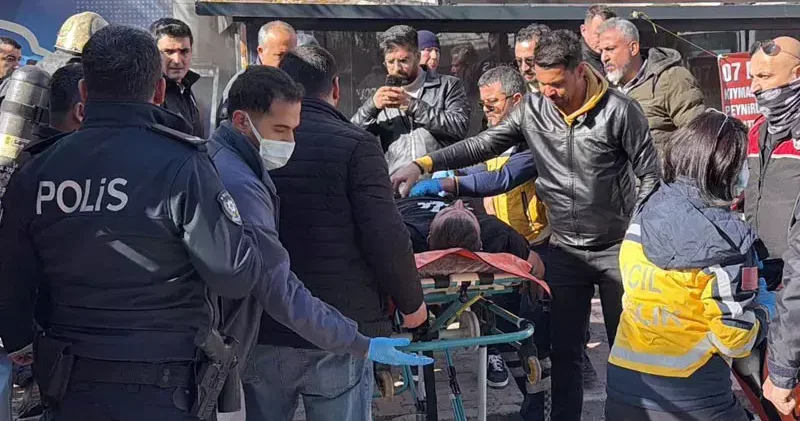 Kendini kilitlediği iş yerini ateşe verdi, dumandan etkilenerek bayıldı