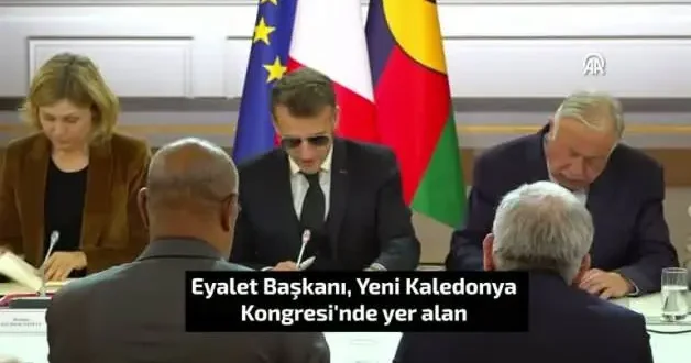 Macron un toplantıya güneş gözlüğüyle katılması dikkat çekti: Beni böyle idare edin