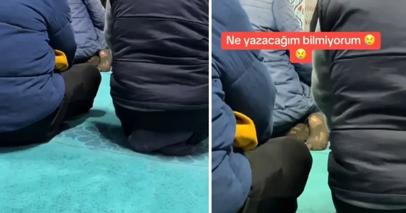 Vatandaş, camide çektiği görüntüyü Ne yazacağımı bilmiyorum notuyla paylaştı