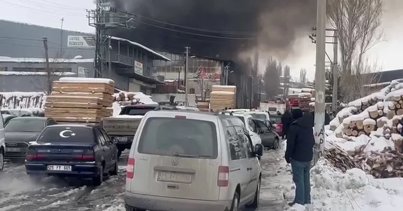 SON DAKİKA Erzurum da kereste fabrikasında patlama! 5 yaralı