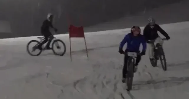Snowbike heyecanı Erzurum’da başladı VİDEO İZLE