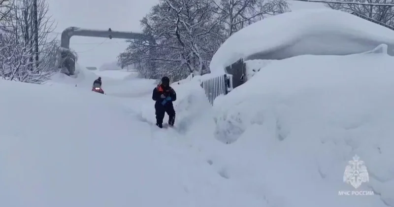 Kamçatka’ya son 30 yılın en yoğun karı yağıyor