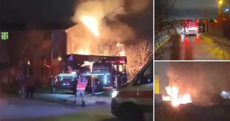 Arnavutköy de kömürlükte başlayan yangın binaya sıçradı Gündem Haberleri