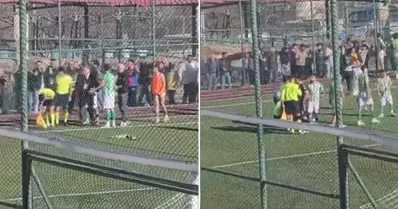 Tribünden hakeme skuter attı; o anlar kamerada