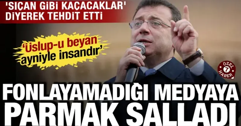 İmamoğlu nun üslupsuzluğuna tepki yağdı: Fonlayamadığı medyaya parmak salladı