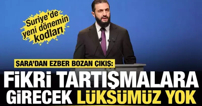 Suriye’de yeni dönemin kodları! Şara dan ezber bozan çıkış