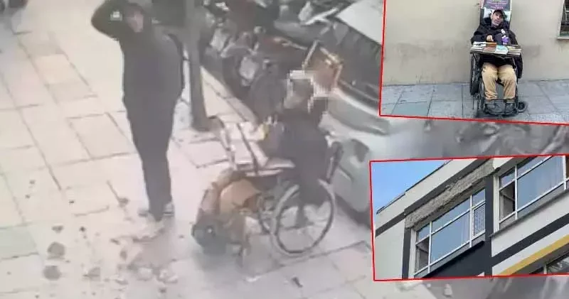 Nişantaşı’nda başına sıva parçaları düşen çocuk yaralandı; yürüme engelli kişi son anda kurtuldu
