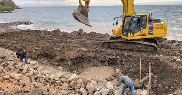 Sinop Kadınlar Plajı na istinat duvarı Sinop Haberleri