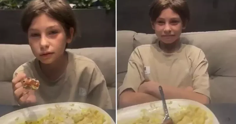 Çocuğuna domuz eti yediren baba tepki çekti