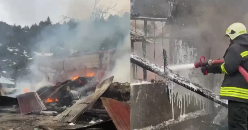 Kahramanmaraş ta ahır yangını