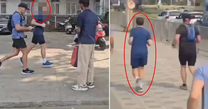 Macron, Hindistan da koşu yaparken görüntülendi