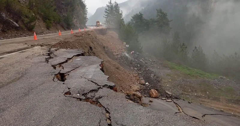 Helikopter pisti heyelanda çöktü! Son dakika haberleri