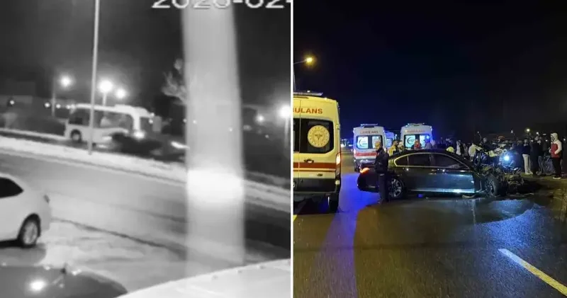 Düzce de feci kaza: Lüks araç otobüse çarptı Düzce Haberleri