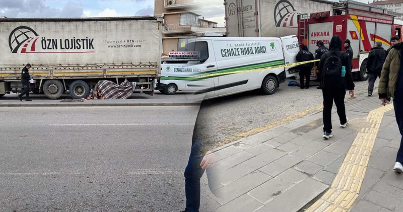Ankara da feci kaza! Yaşlı kadın tırın altına kalarak can verdi