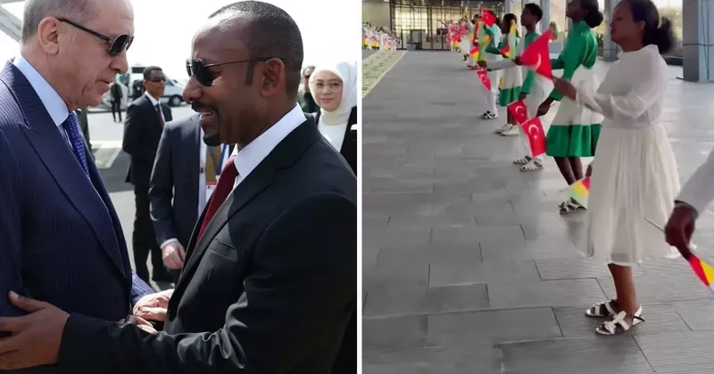 Erdoğan Etiyopya da! Karşılama dansı da çalan müzik de dikkat çekici