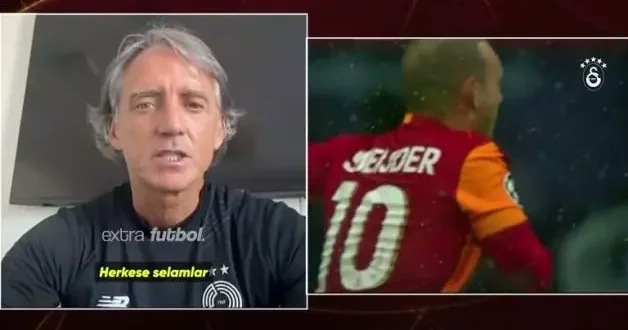 Galatasaray ın eski teknik direktörü Mancini sarı kırmızılı takıma yıllar önceki tarihi zaferi hatırlattı.