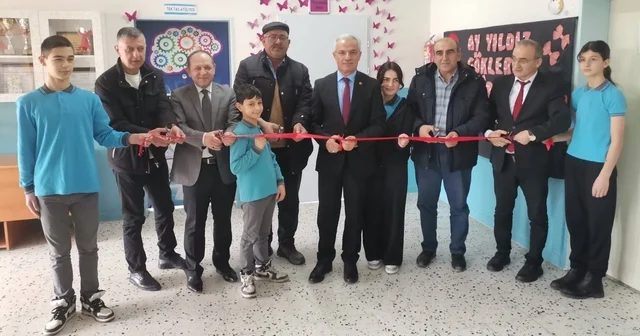 Merzifon da köy okulunda matematik sınıfı açıldı Amasya Haberleri