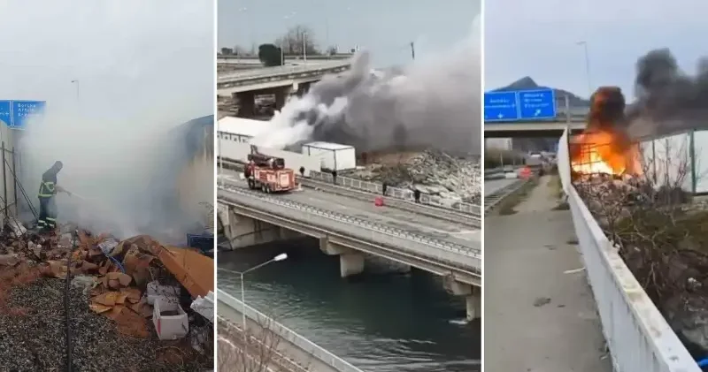 Hopa’da korkutan yangın: Şantiyedeki alevler için seferber oldular Gündem Haberleri