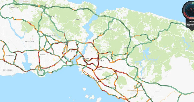 Yağmur İstanbulluları esir aldı! Harita kızardı, yoğunluk yüzde 70 i aştı! Sözcü Gazetesi