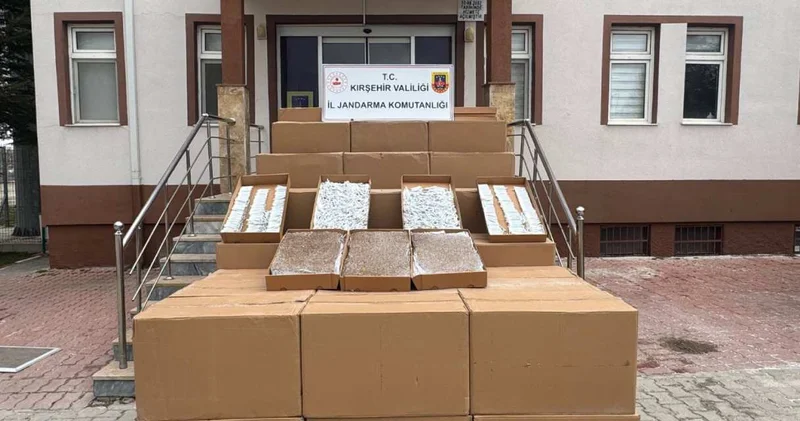 Kırşehir’de binlerce kaçak makaron ele geçirildi! Piyasa değeri 4 milyon lira