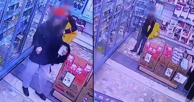 Sultangazi’de iki çocuğun marketten tereyağı çaldığı anlar kamerada