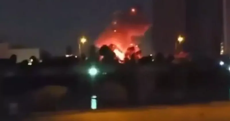 ABD nin Bağdat Büyükelçiliği yerleşkesi çevresinde kamikaze İHA ile düzenlenen saldırı sonrası yangın çıktı