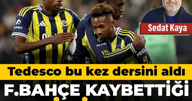 Fenerbahçe kaybettiklerini buldu: Tedesco bu kez dersini aldı