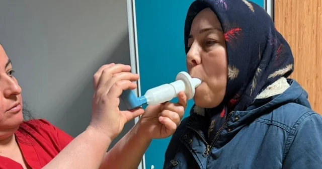 Nazilli de vatandaşlara solunum testi yapıldı Aydın Haberleri