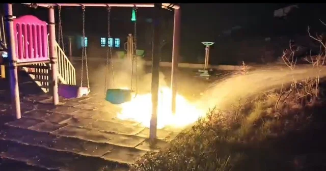 Çocukların yaktığı ateş parkı alev topuna çevirdi Bilecik Haberleri