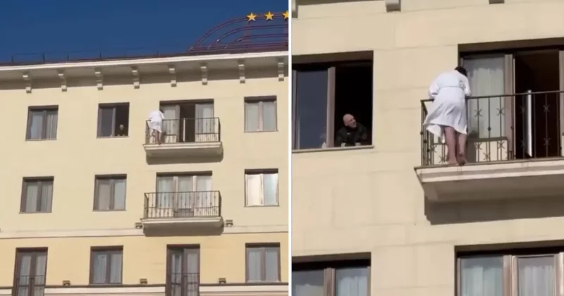 Otel balkonunda polisi alarma geçiren olay