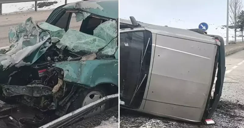 Erzurum Pasinler yolunda feci kaza: 1’i ağır 3 kişi yaralandı