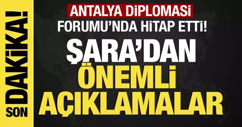 Son dakika... Şara, ADF 2026 da konuştu!