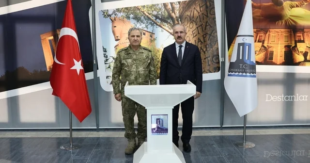 Kara Kuvvetleri Komutanı Orgeneral Tokel den Vali Toraman a ziyaret Çanakkale Haberleri