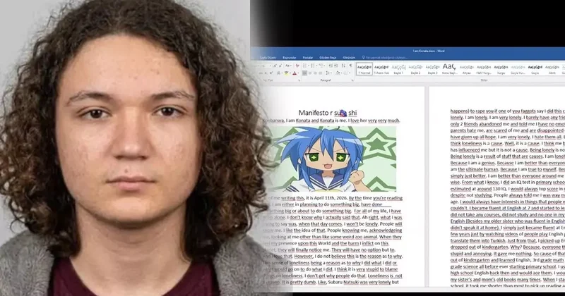 Okul saldırganının 11 Nisan daki yazısı ortaya çıktı: En üstün insanım