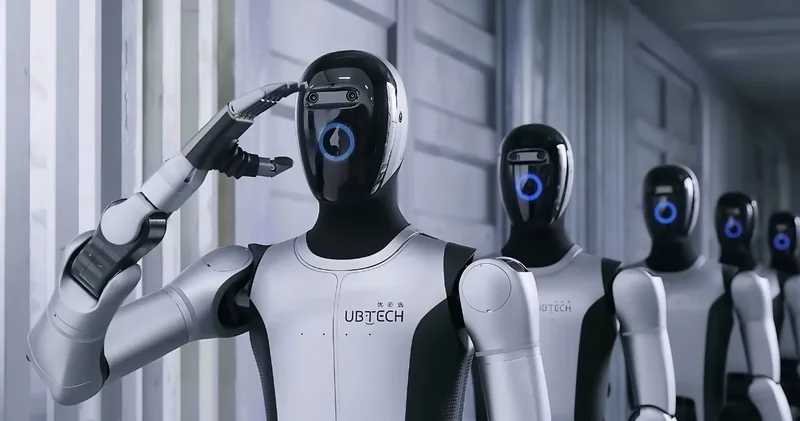 Çin sınırını koruyacak insansı robotlar yola çıktı