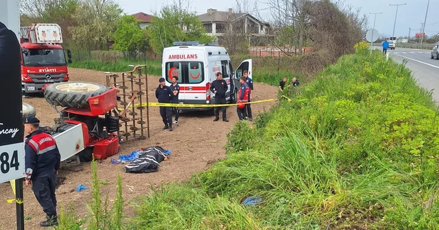 Devrilen traktörün sürücüsü öldü Sakarya Haberleri