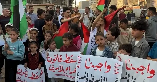 Gazze de Filistinli tutsaklar için protesto düzenlendi VİDEO İZLE